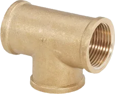 União de 3 vias de latão