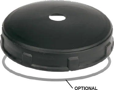 Tampa com rosca fêmea, a completar com válvula de respiro em EPDM