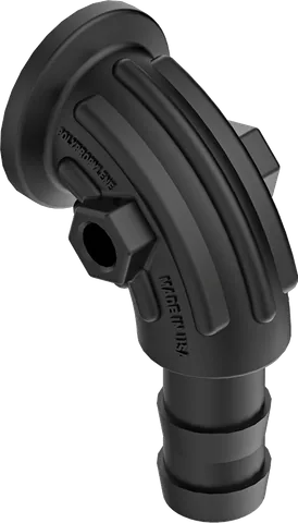 Adaptador flange-espigão curvo