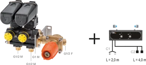 Grupo de comando elétrico de 2 vias – kit PILOT