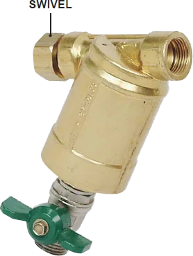 Filtro de linha de latão 70 l/min e 50 bar, giratório