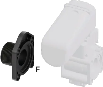 Adaptador com rosca macho