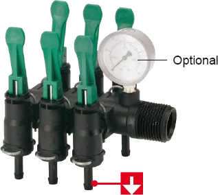 Grupo de comando manual com válvulas modulares ON/OFF