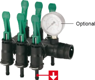 Grupo de comando manual com válvulas modulares ON/OFF