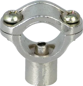 Braçadeira de latão niquelado
