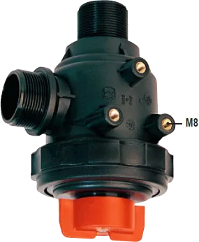 Filtro de aspiração com válvula 120 l/min – versão compacta