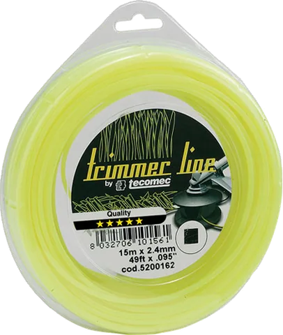 Rolo de fio de nylon quadrado, 15 m